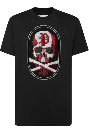 Philipp Plein Skull&Bones-patch cotton t-shirt