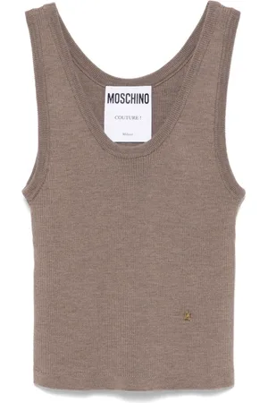 Moschino Logo-lettering tank top