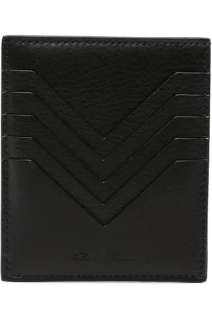 Rick Owens Logo-debossed leather cardholder