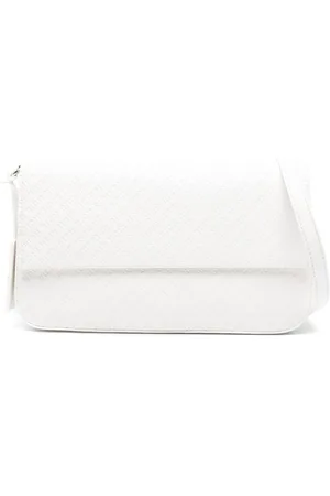 John Richmond Debossed-logo shoulder bag