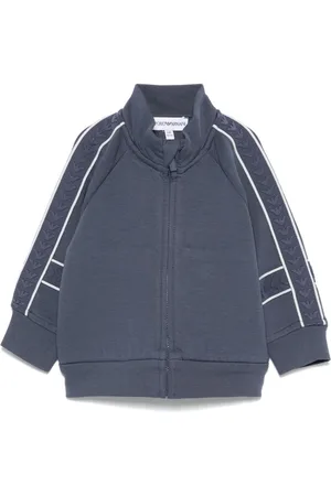 Emporio Armani Embossed-logo zip-up sweatshirt