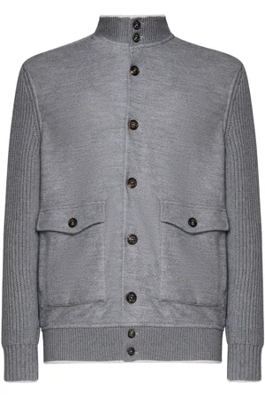 ELEVENTY Ribbed detailing buttoned jacket