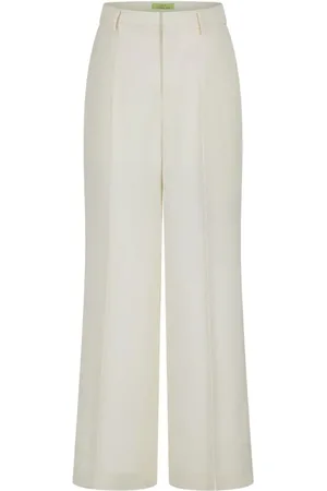 SHANGHAI TANG Silk straight-leg trousers