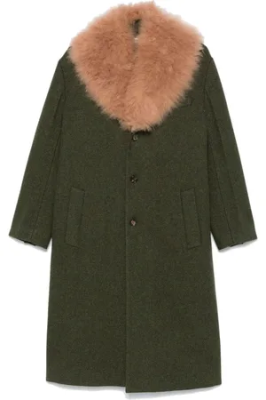 Bally Shearling-collar coat