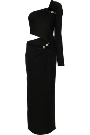 CHRISTOPHER ESBER Tri crystal stone column dress