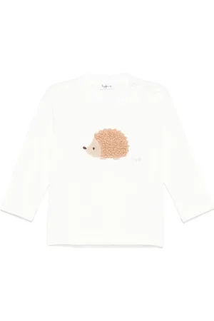 Il gufo Hedgehog-appliqué T-shirt