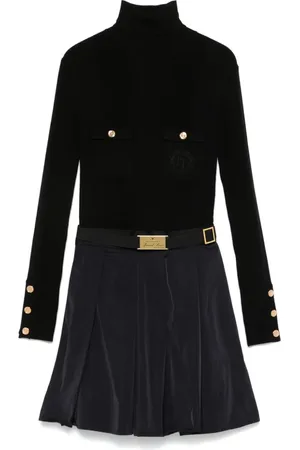 Elisabetta Franchi Embroidered-logo mini dress