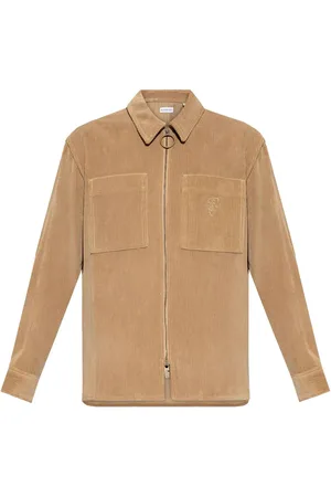 Burberry Logo-embroidered corduroy shirt jacket