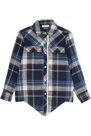 MONNALISA Check-pattern cotton shirt
