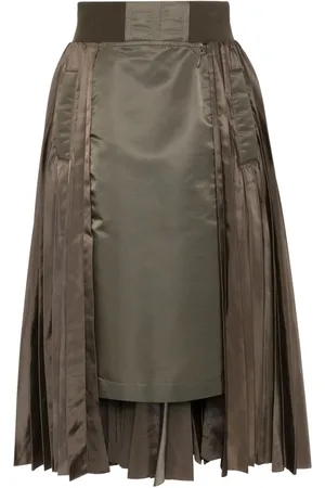 SACAI Panel pleated skirts