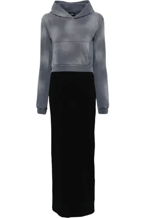 We11 Done Layered hoodie dress