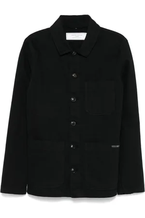 SOCIÉTÉ ANONYME Logo-embroidered shirt jacket