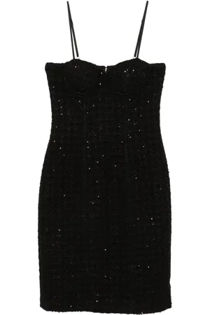 ROTATE Sequin-embellished bouclé midi dress