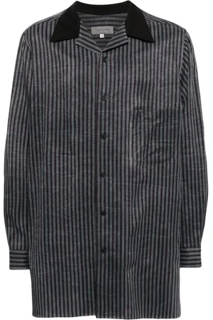 YOHJI YAMAMOTO Striped open-collar shirt