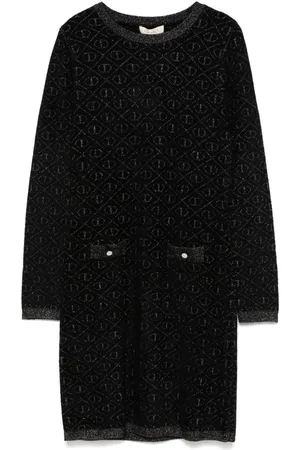 Twin-Set Logo-jacquard dress