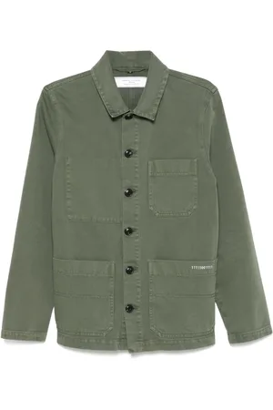 SOCIÉTÉ ANONYME Logo-embroidered shirt jacket