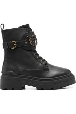 Pinko Love Birds leather boots