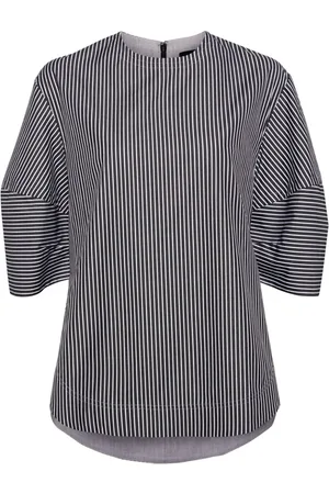 Lee Mathews Striped short-sleeves blouse