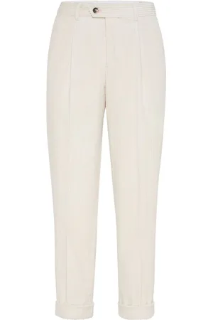 Brunello Cucinelli Pressed-crease tapered trousers