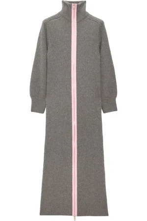 Msgm High-neck ribbed maxi dress