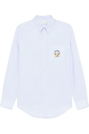 Drôle de Monsieur Logo-embroidered shirt
