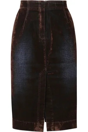 Pinko Panelled denim skirt
