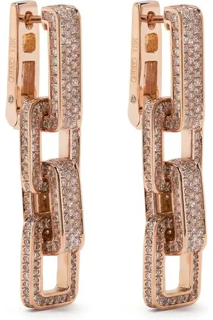 Shay 18kt rose gold Triple Deco diamond earrings