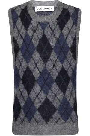 OUR LEGACY Argyle check-pattern vest
