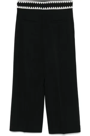 VALENTINO GARAVANI 2010s embroidered-detail trousers