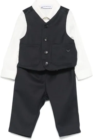 Emporio Armani Logo-embroidered suit
