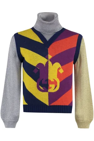 Gucci Colour-block striped-jacquard jumper