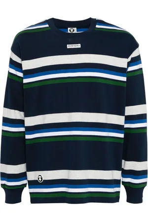A Bathing Ape Horizontal-stripes long-sleeves T-shirt