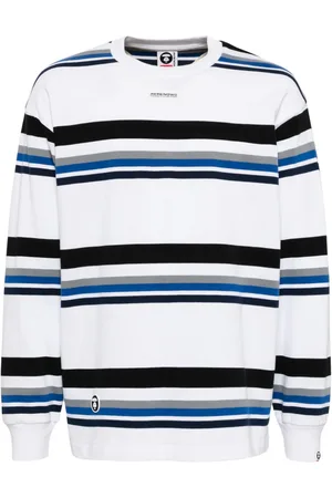 A Bathing Ape Horizontal-stripes long-sleeves T-shirt