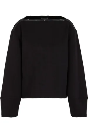 Emporio Armani Logo-tape boat-neck sweatshirt