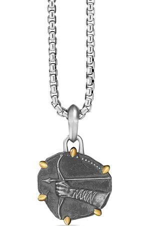 David Yurman 18kt yellow gold and sterling Sagittarius amulet (33mm)