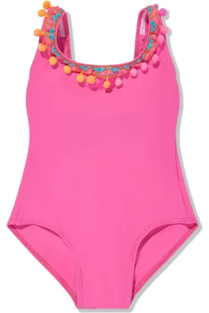 Selini Action Pompom-detail swimsuit