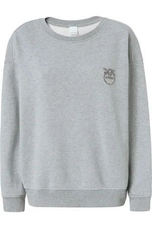 Pinko Love Birds-embroidered cotton sweatshirt