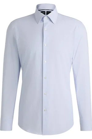 HUGO BOSS Micro dot-print long-sleeve shirt
