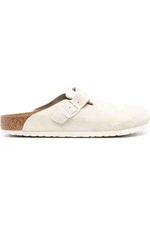 Birkenstock Boston Clog "Suede-Antique White"