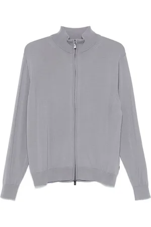 Emporio Armani Zip-up virgin wool cardigan