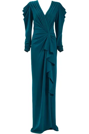 Tadashi Shoji Finch Waterfall Draped gown