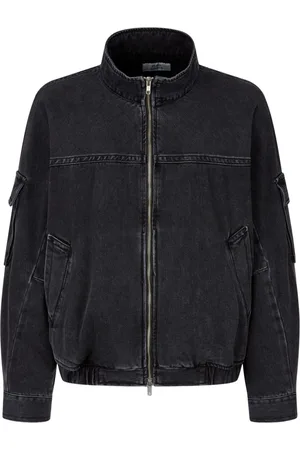 Studio Tomboy High-neck denim bomber jacket