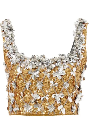 Carolina Herrera Embroidered sequinned top