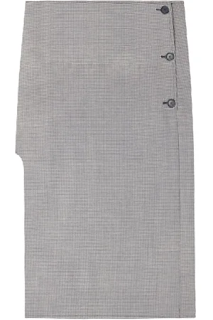 Courrèges Oblique houndstooth midi skirt