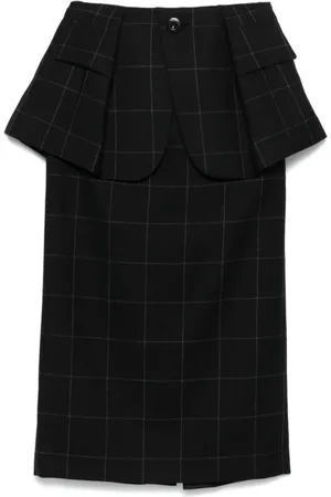 SACAI Layered midi skirt