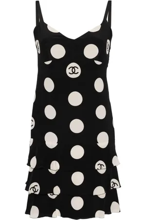CHANEL 1997 Sleeveless Dot Dress