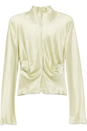 Nanushka Draped-waist bonded-seam top