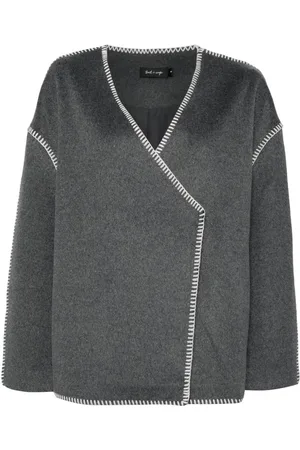 tout a coup Stitch-detail wrap jacket