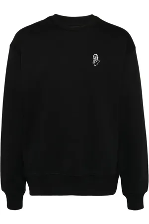 Musium Div. Embroidered- logo cotton sweatshirt