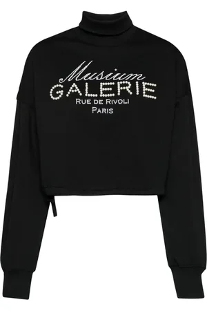 Musium Div. Bead embellishment cotton sweatshirts